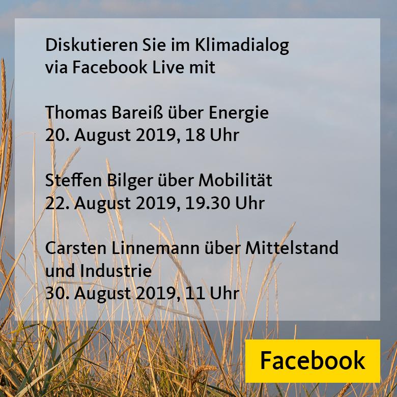 Diskutieren Sie im Klimadialog via Facebook Live mit